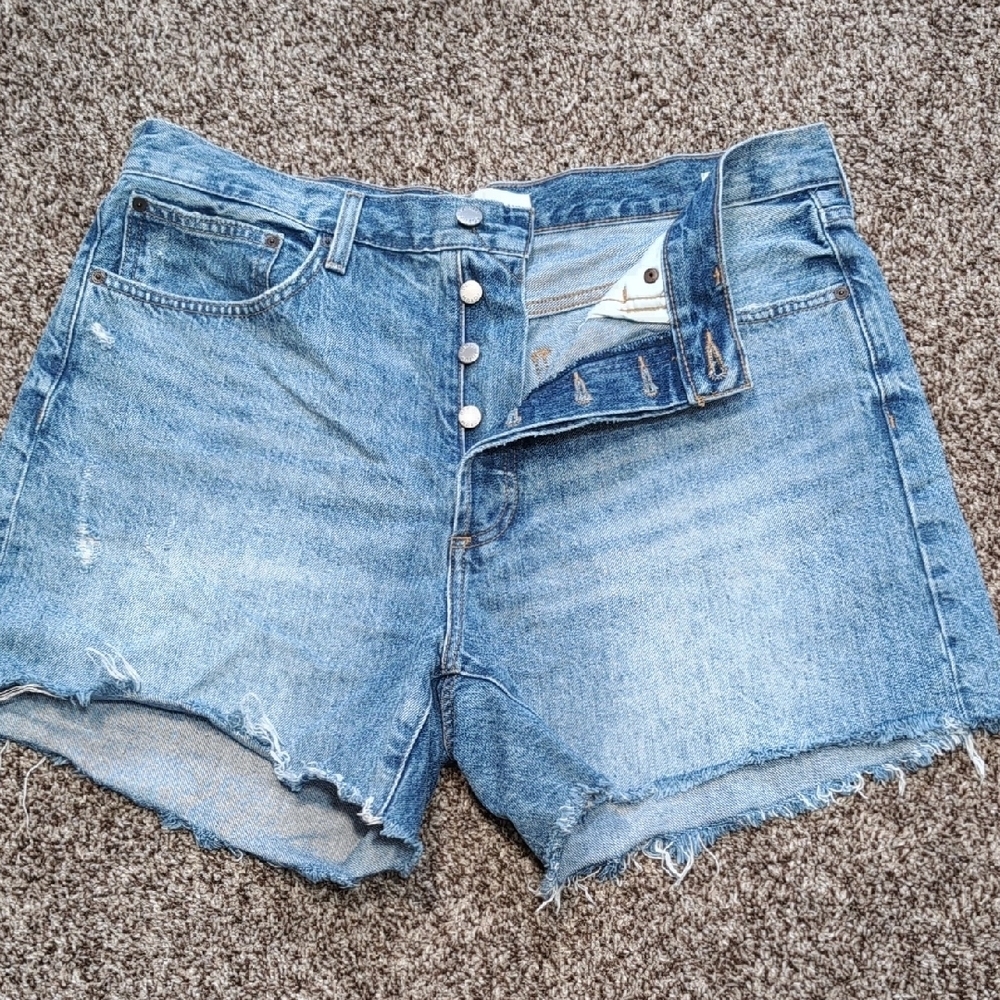Denim Forum The Ex Boyfriend Midi Short Women's Plus Size 32
